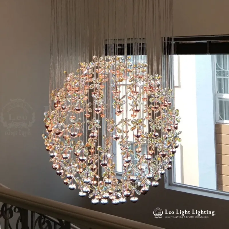Custom lighting project by Leo Light, Phnom Penh